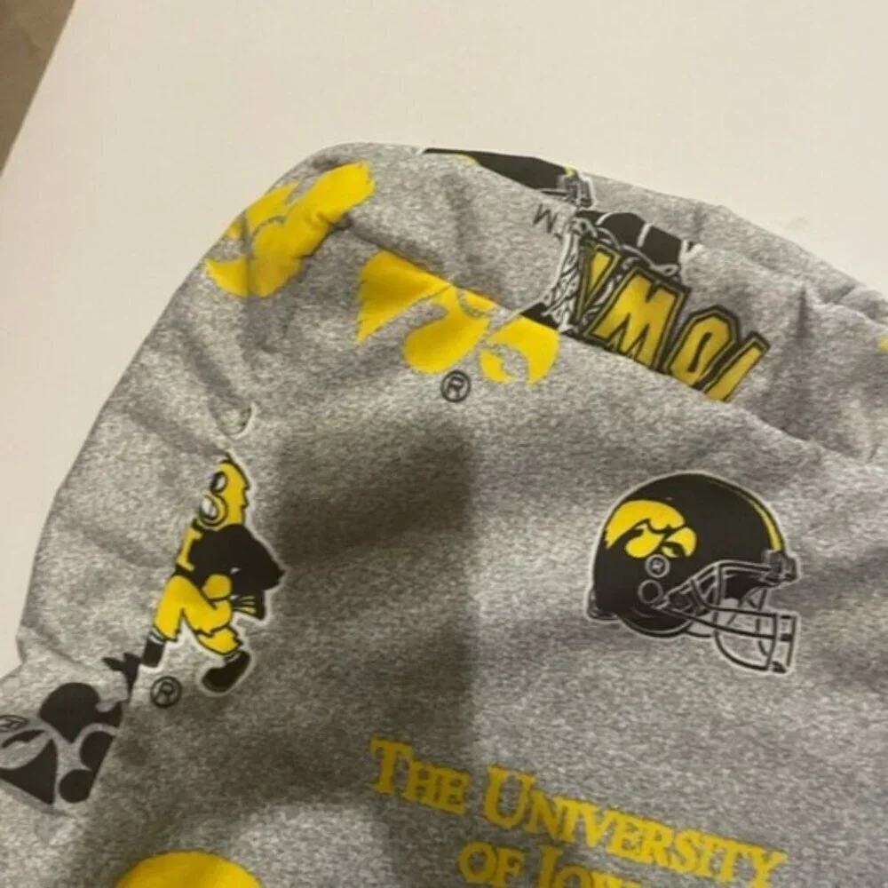 University of Iowa Hawkeyes Gray and Yellow Receiving Blanket